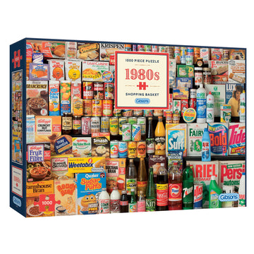 1980S Shopping Basket 1000 Piece Jigsaw Puzzle | Sustainable Puzzle For Adults | Premium 100% Recycled Board | Great Gift For Adults | Gibsons Games