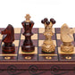 Husaria European International Wooden Chess Game Set, Ambassador - 21.7 Inches - Large-Size Chess Set With Handcrafted Chessmen And Felted Folding Board