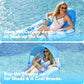 SLOOSH Inflatable Pool Floats Lounger mature-themed  Pool Lounge with Canopy Raft Floaties Water Floating Recliner Chair with Cup Holders Foot Rest Swimming Floaty