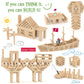 Brain Blox Natural Wooden Blocks For Kids Ages 4-8 - Montessori Blocks For Hands-On Learning - Stem And Architecture For Kids (300 Building Blocks)