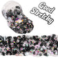 Black & White Cat's Paw Glitter Sequins Slime, Good Stretchy Crunchy Slime, Slime Party Favors for Kids, Slime Sensory Toys, Gir