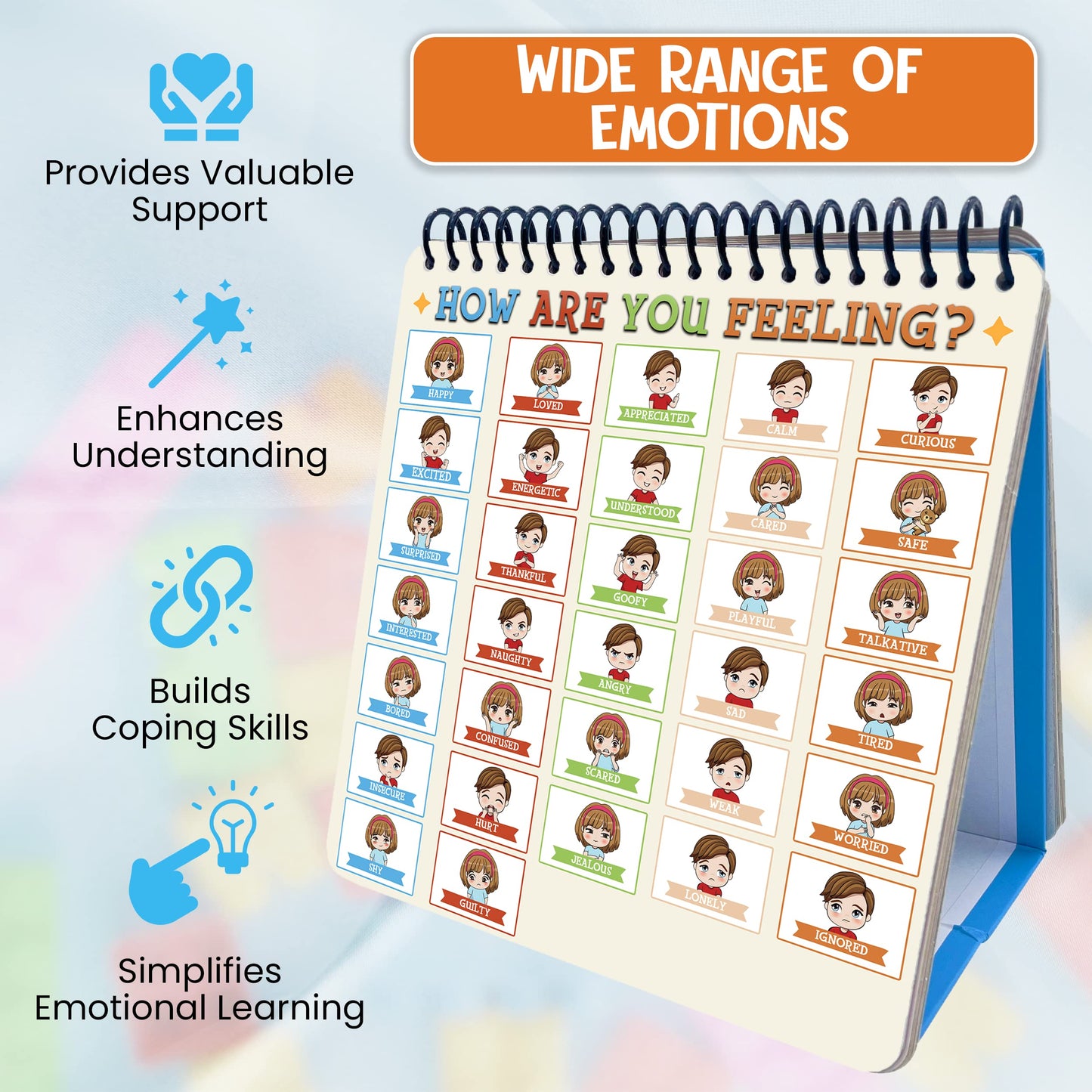 32 Different Emotions/Feelings Flip Book Teaching Children Emotions Feelings Chart For Kids Teacher Resource Mood Flip Book Emot