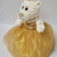 Kinnex Collections Since 1997 12' Quince Anos Quinceanera Last Doll Teddy Bear With Dress (Centerpiece) ~ Arc09831-6 (Gold)
