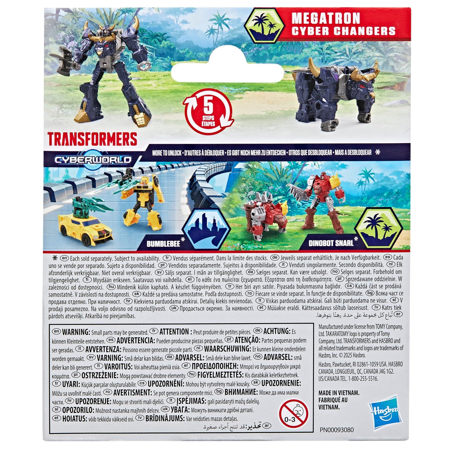 Transformers Megatron Cyber Changers 4-Inch Action Figure, Quick Change Bull Mode, Plastic, Model G1043 for Ages 6 and Up