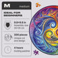 Unidragon Original Wooden Jigsaw Puzzles - Mandala Spiral Incarnation, 200 Pcs, Medium 9.8''X9.8'', Beautiful Gift Package, Uniq