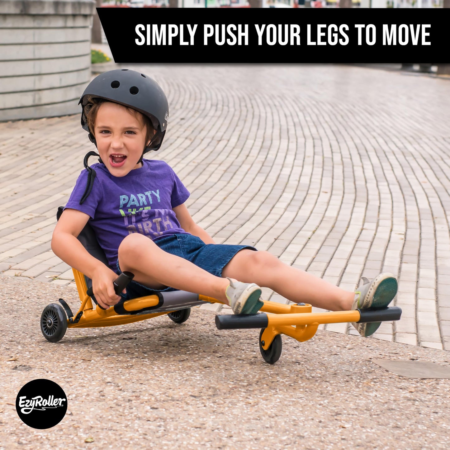 EzyRoller Classic Ride on Scooter for Kids Ages 4+ - Orange