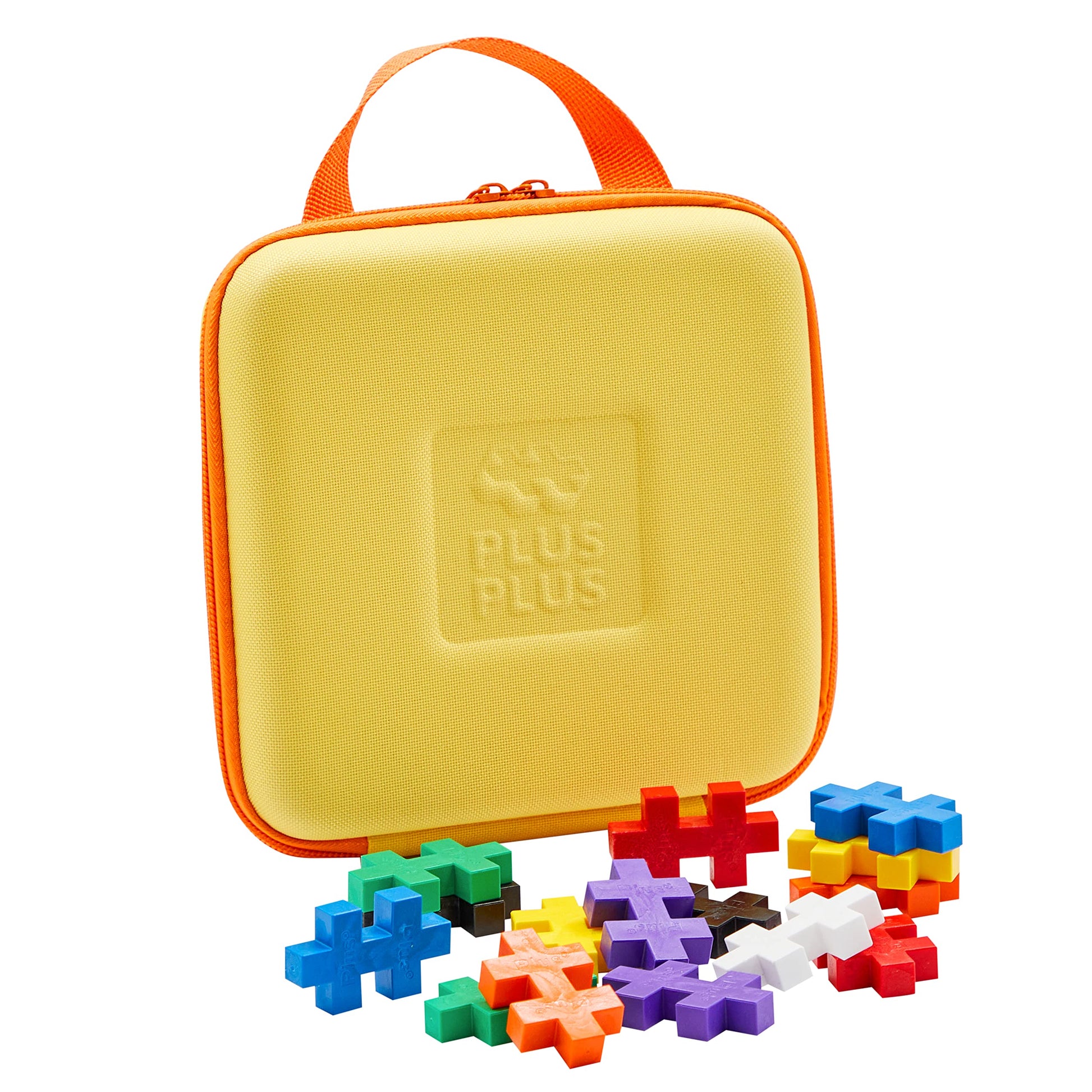 PLUS PLUS Big - Travel Case w/ 15 Big Pieces - Construction Building Stem/Steam Toy, Interlocking Large Puzzle Blocks for Toddle