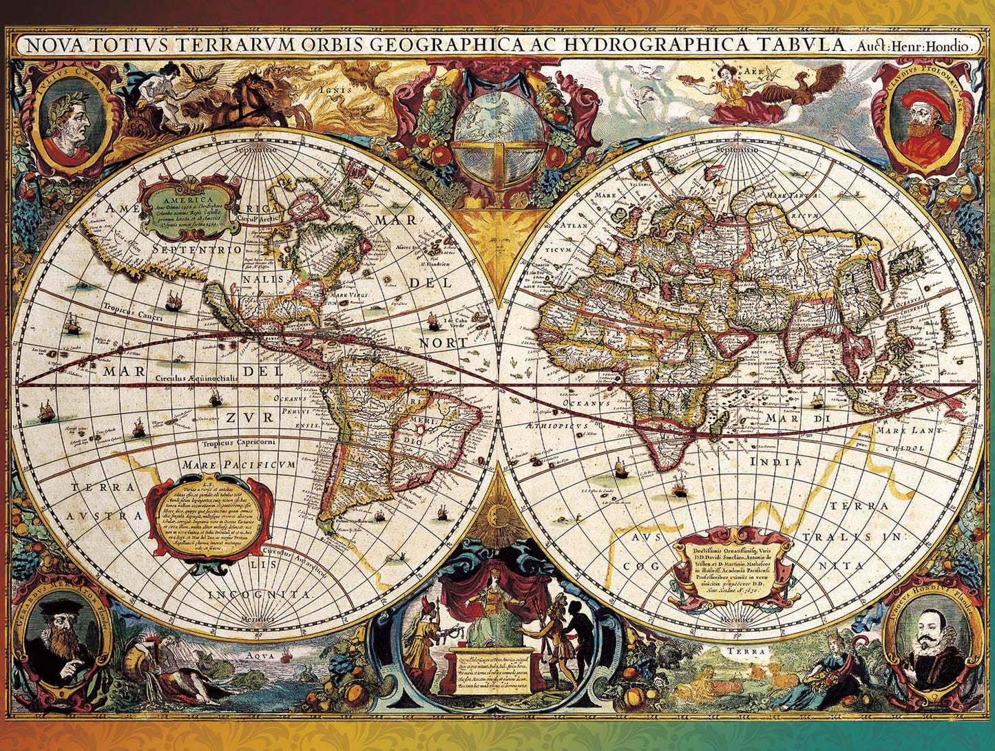Buffalo Games - World Map, Circa 1630-750 Piece Jigsaw Puzzle For Adults -Challenging Puzzle Perfect For Game Nights - Finished Size Is 24.00 X 18.00