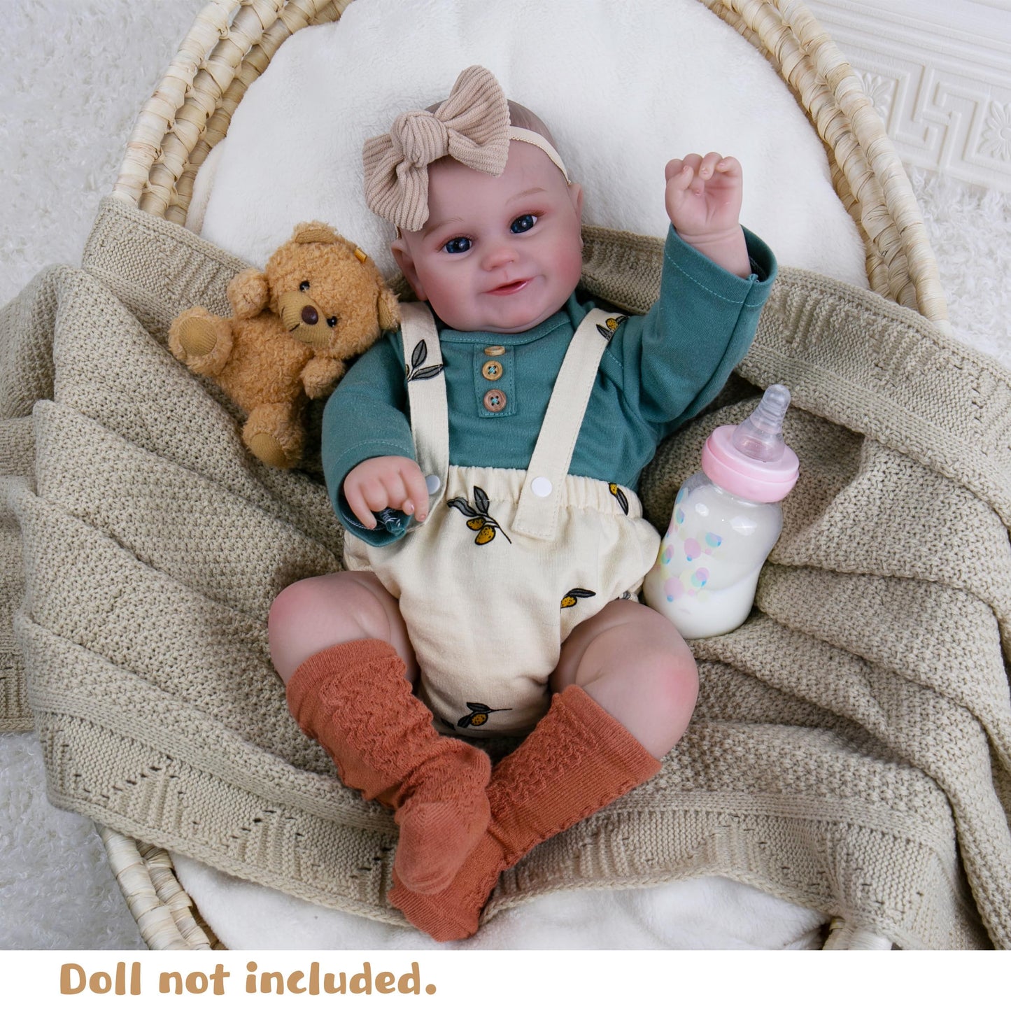 Ekokiz Reborn Baby Dolls Clothes Girl Fashion Doll Clothes 17-22 Inches Baby Alive Outfits Accessories For Real Life Newborn Gir
