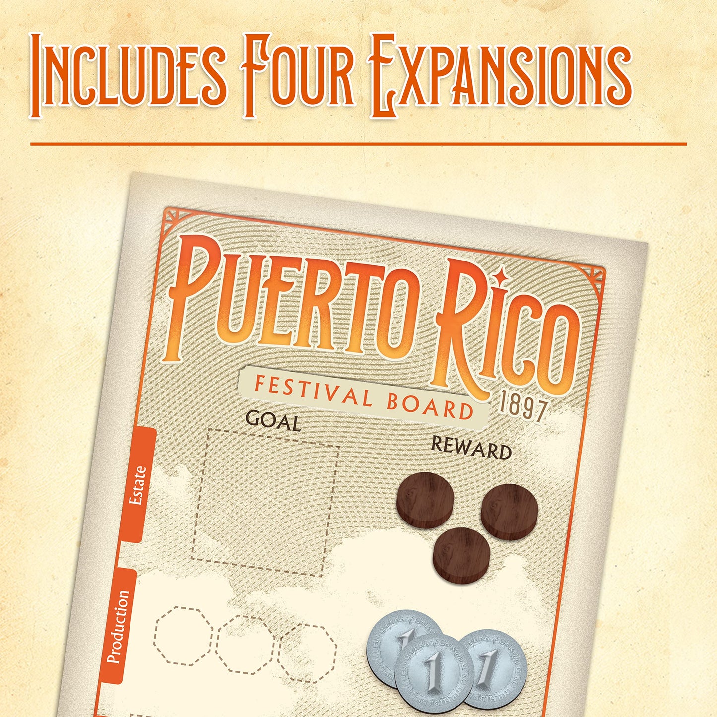 Ravensburger Puerto Rico 1897 Board Game - Strategic Play for Ages 12+, Enhanced Art & Storyline, Expanded Content, Multicolor