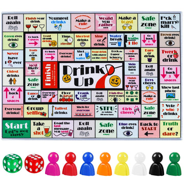 Drinking Board Games For Adults, Rubber Mat Drinking Board Game, Funny Party Interactive Drinking Games For Game Night, Birthday