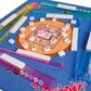 GUSTARIA American Mahjong Tile Set - 166 Premium White Tiles, Red Carrying Bag, 4 Color Racks, 10"x21"x5.1" - Complete Game Set