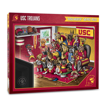 Youthefan Ncaa Usc Trojans Purebred Fans 500Pc Puzzle - A Real Nailbiter