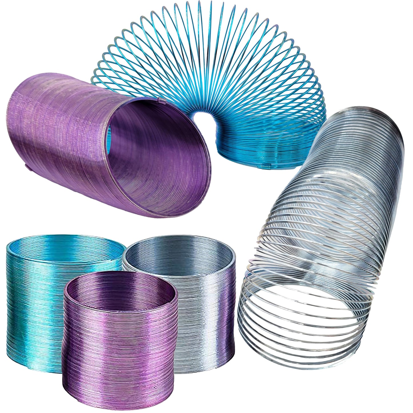 The Dreidel Company Metal Coil Spring, Goody Bag Fillers, Party Favor For Kids, Variety Of 2.4'' (60Mm) Individually Boxed (24-P