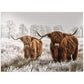 MyPuzzle Hairy Scottish Highland Cattle in A Winter Landscape - enhanced 1000 Piece Jigsaw Puzzle for mature-themeds