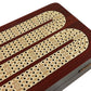 14' 4 Track Continuous Cribbage Board W/ Card Storage Maple Tracks On Bloodwood - Corner, Skunk & Games Won