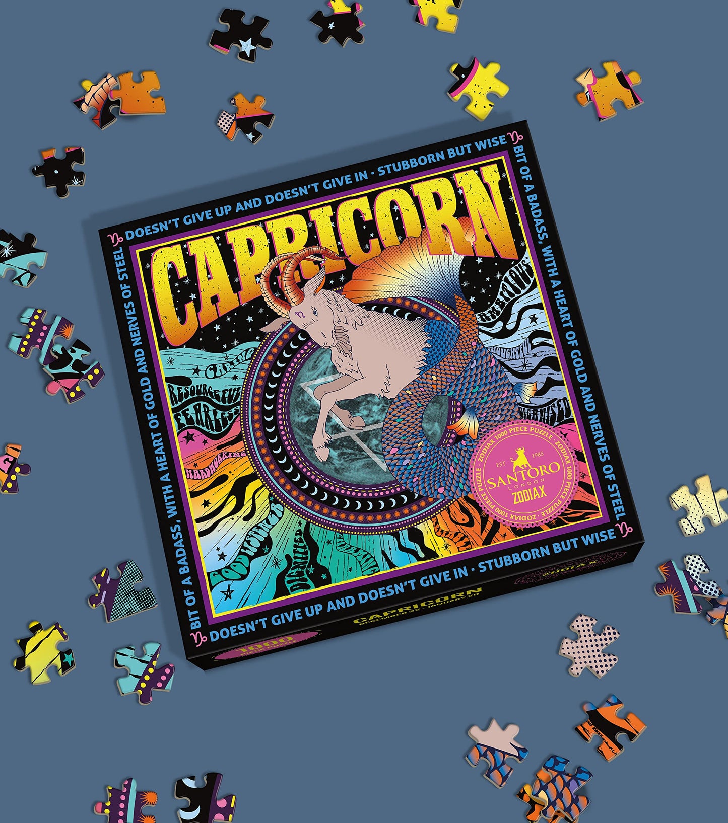 Santoro Zodiax - 1000 Piece Jigsaw Puzzle - Capricorn - Fun Birthday Gift For Kids, Adults | Astrology Gifts For Women And Men |