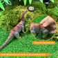 Eku Easyku Dinosaur Toys Styracosaurus Brachiosaurus Eudimorphodon With Wing Flapping Action, Movable Head Attack Motion