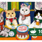 Puzzles For Adults 1000 Pieces, Momibook Jigsaw Puzzles Of Birthday Cat, Painting Image 75X50Cm(29.5''X19.7'') Toys & Game Puzzl