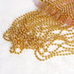 ZZYFGH 33'' 7mm St Patricks Day Beads Necklace, Mardi Gras Beads Necklace Bulk, Metallic Gold Beaded Necklace, Party Costume Nec