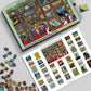 Antelope 2 in 1 1000 Piece Puzzle Bundle - Van Gogh's Time Travel to Muse Da Orsay - 1000 Piece Jigsaw Puzzle Bundle with Vase F