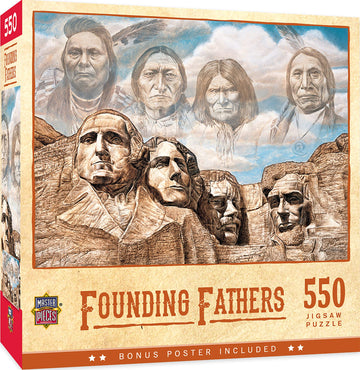 Masterpieces 550 Piece Jigsaw Puzzle For Adults, Family, Or Youth- Founding Fathers - 18'X24'