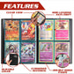 Monster 4 Pocket Trading Card Binder - Matte Teal Album, Anti-Theft & Anti-Drop Tcg Protection W Side Loading Padded Pockets, Do