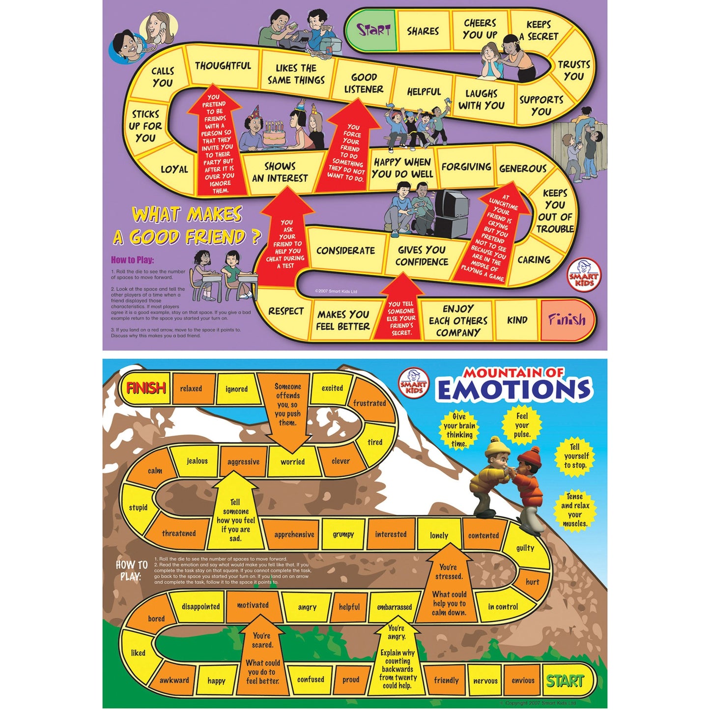 Didax Social Skills Group Activities - 6 Board Games, Multicolor, Model 500063