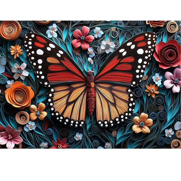 Butterfly Jigsaw Puzzles For Adults 1000 Pieces Colorful Paper Art Flower Puzzle Challenging Difficult Jigsaw Puzzles For Adults