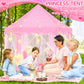 Evoionos Princess Tent For Girls, Kids Tent Indoor, Girls Tent With Large Love Lights, Pink Play Tent For Toddlers, Princess Cas