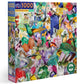 eeBoo: Piece and Love Hummingbirds and Gems 1000 Piece Square mature-themed Jigsaw Puzzle  23 x 23 When Completed  Sturdy Puzzle Pieces  for Ages 14 and up