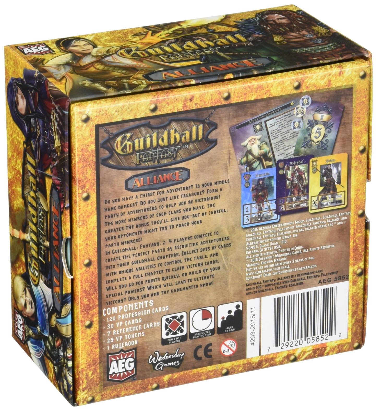 Aeg Guildhall Fantasy Alliance Board Game