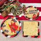 Wernnsai Pirate Party Supplies - 48 Pcs Treasure Map Party Plates And Napkins Disposable Party Supplies Bundles Treasure Pirate Dinner Dessert Cake Plates Napkins For Kids Birthday Serves 16 Guests