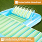 Sloosh Inflatable Tanning Pool Lounge Float  70 x 46 Sun Tan Tub mature-themed Pool Floats Raft for Pool Sunbathing Suntan Blow up Pool Lounger Tanning Bed Floatie for mature-themeds  L-Blue Green