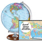 Replogle Student - Educational Classic World Globe, Blue Ocean, Raised Relief Feature, Including A Bonus Map, Made In Usa, 12'/30Cm Diameter