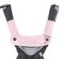 enhanced Drool and Teething Reversible Cotton Pad | Fits Ergobaby Four Position 360 + Most Baby Carrier | Pink Herringbone Design | Hypoallergenic | Great Baby Girl Shower Gift by Mila Millie