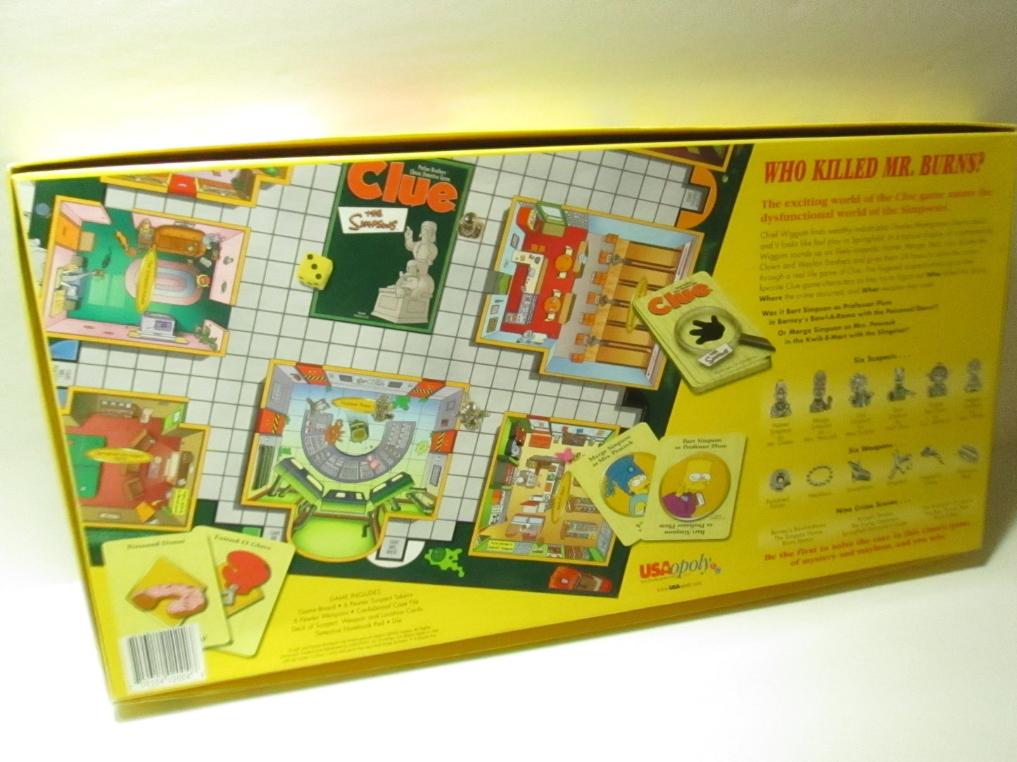 Simpsons The Clue Board Game 1St Edition With Pewter Pieces