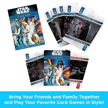 Aquarius Star Wars Playing Cards - Episode 4 - A New Hope Deck Of Cards For Your Favorite Card Games - Officially Licensed Star Wars Merchandise & Collectibles