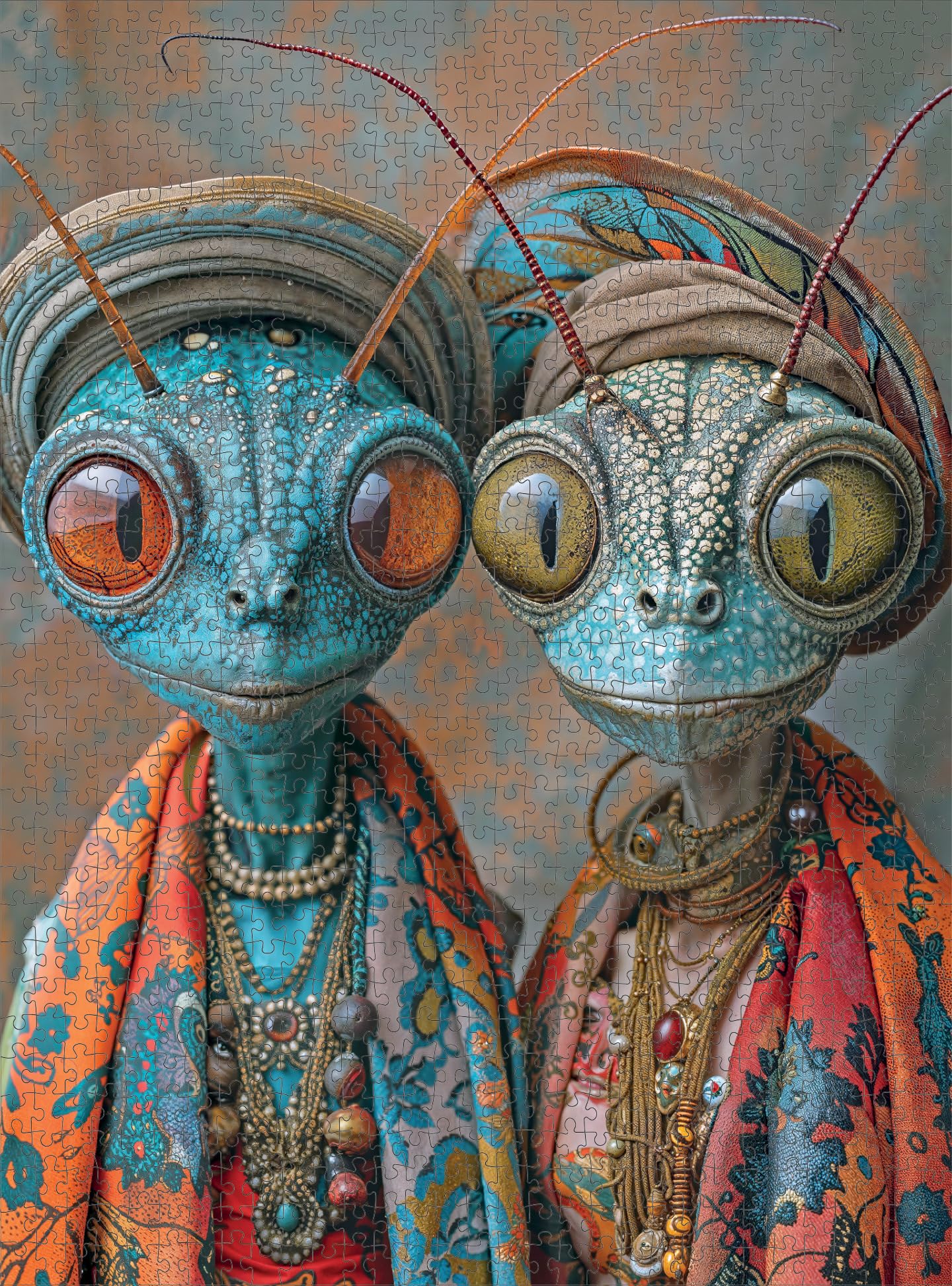 Cross & Glory 1000 Piece Jigsaw Puzzle - Meet The Aliens - Kylo and Mira - Large Size, 1.8 MM Thick Cardboard, Sci-Fi Adventure