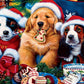 Masterpieces 500 Piece Glitter Christmas Jigsaw Puzzle - Santa Paws - 15''X21''