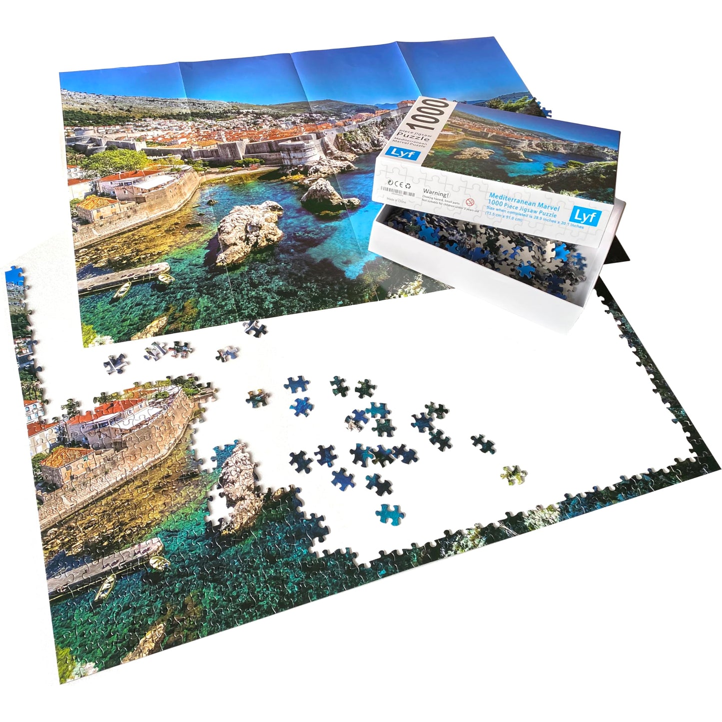 Lyf Jigsaw Puzzle 1000 Piece - Mediterranean Marvel Series 01 Dubrovnik Croatia Premium Quality Puzzles For Adults 1000 Piece Fi