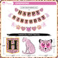 Pirese Pink Cheetah Happy Birthday Banner, Pink Cheetah Birthday Decorations, Leopard Party Decorations, Animal Birthday Party D