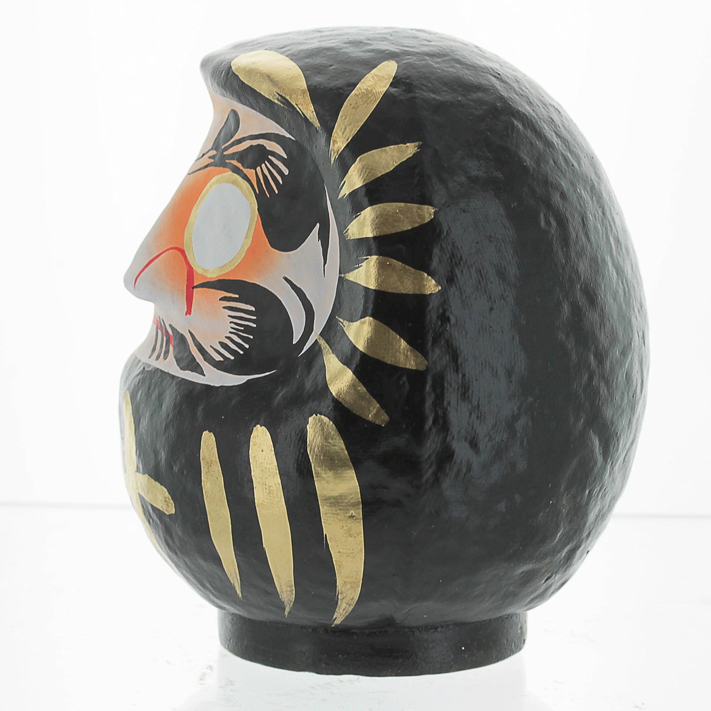 Daimonya Dharma Doll - Made in Japan - Power & Protection (Black, Medium 4.7 inch)