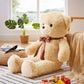 Yunnasi Big Teddy Bear Stuffed Animal 35 Inches Giant Stuffed Bear Gift For Girlfriend Children On Birthday, Light Brown
