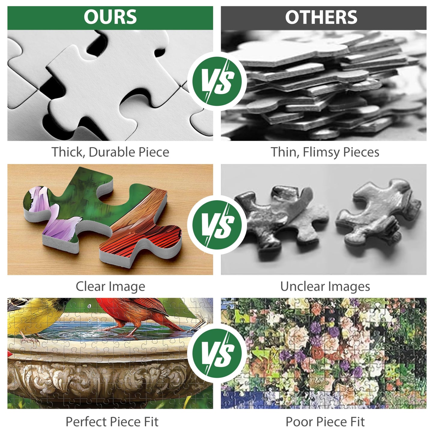 500 Piece Puzzles For Adults, Birds Jigsaw Puzzle 500 Piece For Adults Kids Seniors, Recycled Cardboard Large Piece Puzzle 500,