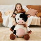 Ikasa Giant Cow Stuffed Animal Plush Toy,30 Inches Large Big Jumbo Soft Toys, Huge Size Cute Fluffy Plushy Fat Oversized Plushie