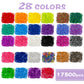 Inscraft 17500+ Rubber Loom Bands With 3 Layer Light Purple Container, 28 Colors, 600 S-Clips, 352 Beads, 40 Cartoon Pendant, Bracelet Making Refill Kit For Kids