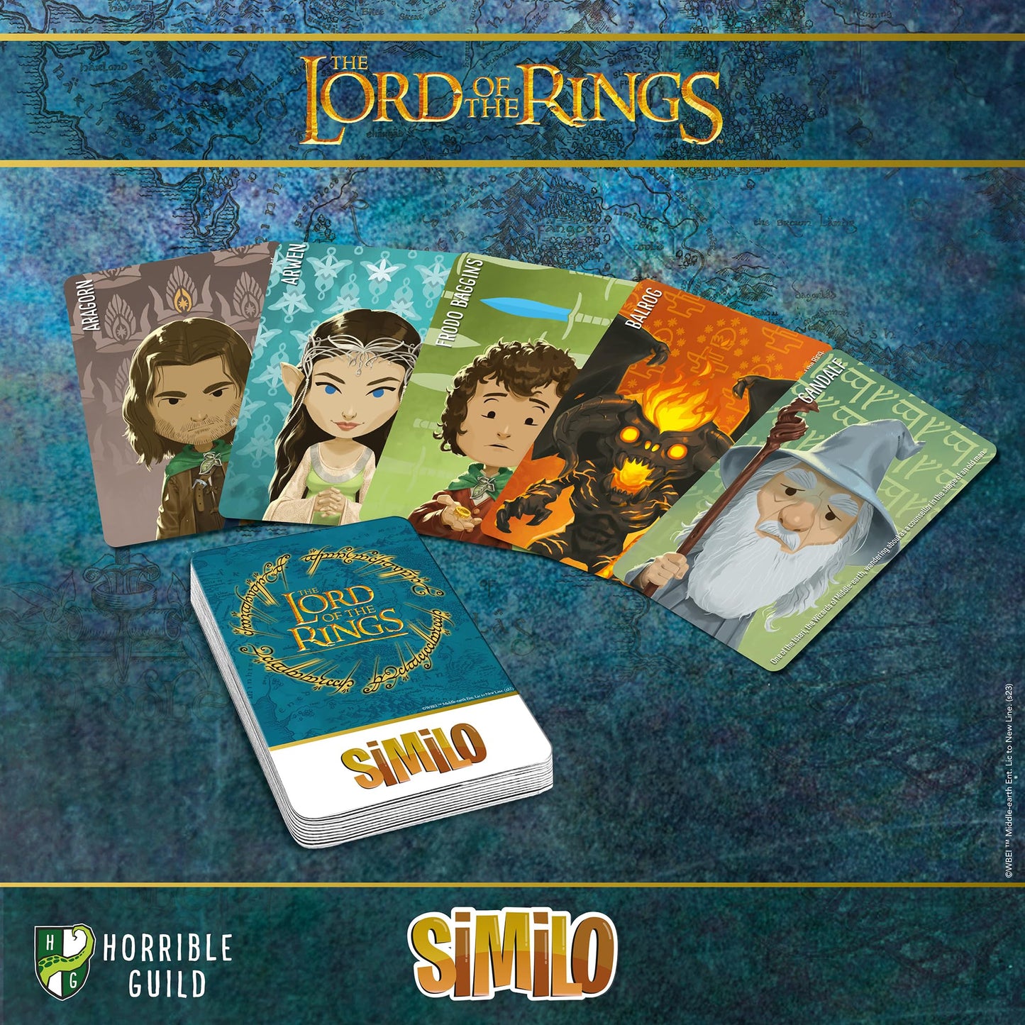 Horrible Guild: Similo: The Lord Of The Rings - Cooperative Deduction Card Game, Officially Licensed, Middle Earth Characters, A