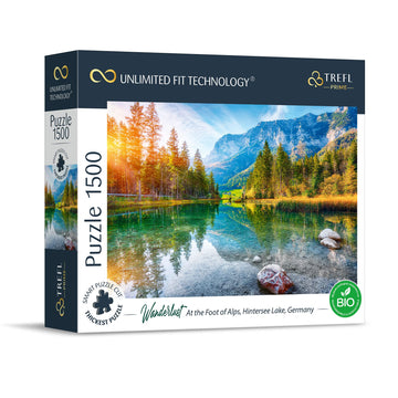 Trefl Wanderlust: at The Foot of Alps, Hintersee Lake, Germany 1500 Piece Jigsaw Puzzle Prime 33x23 Thick Cardboard,Mountains, C