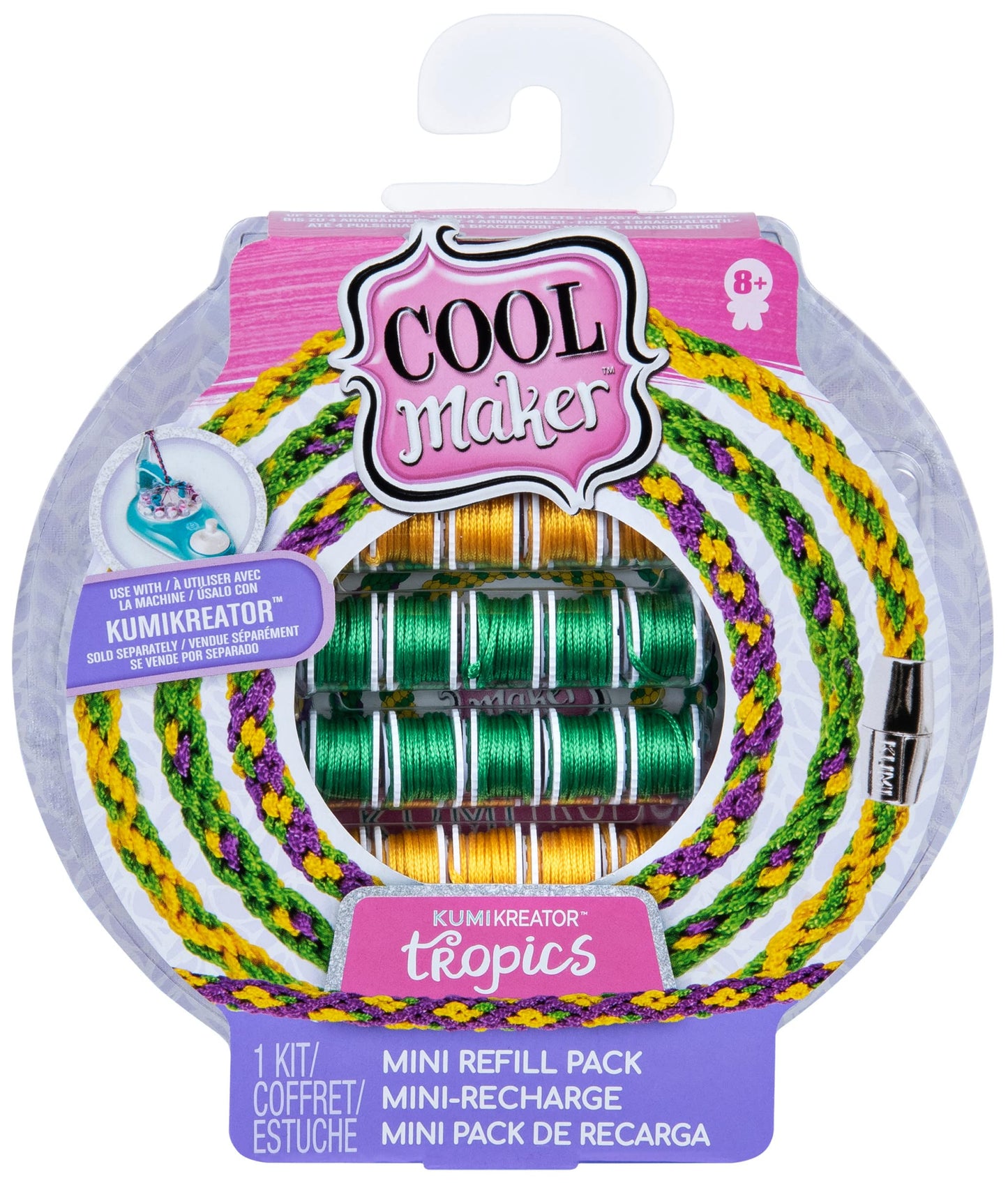 Cool Maker, KumiKreator Tropics Mini Fashion Pack Refill, Friendship Bracelet Activity Kit